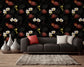Dark Botanical Blooming garden Wallpaper