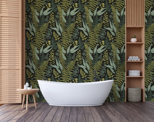 Botanical Leaves Wallpaper