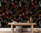 Australian Beautiful Floral Design With Dark Background Wallpaper Rolls