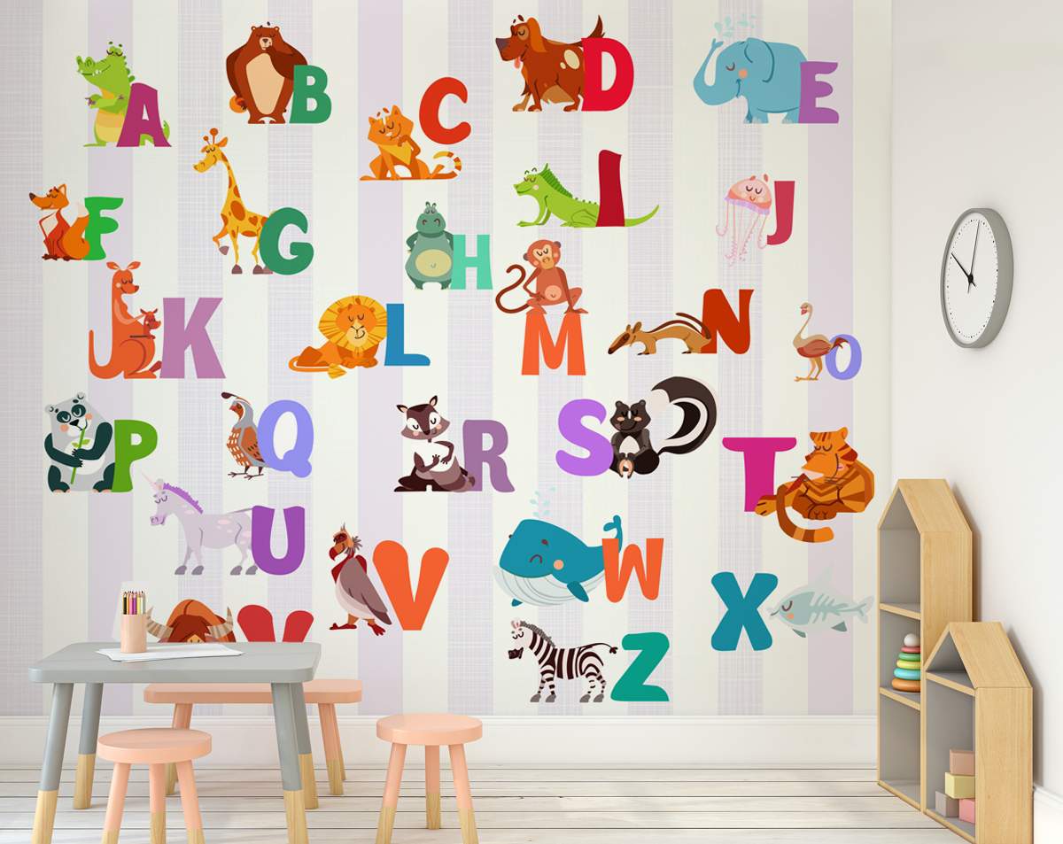 Abc Wallpaper Animals Alphabets 3D Wallpaper