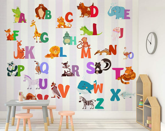 Abc Wallpaper Animals Alphabets 3D Wallpaper