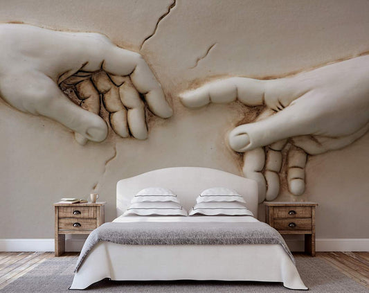 Two Hand 3D Wall Mural Wallpaper