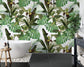 Orchid Palm Banana Leaves Wallpaper Rolls