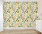 Herbs Flowers and Leaves Watercolour Wallpaper Rolls