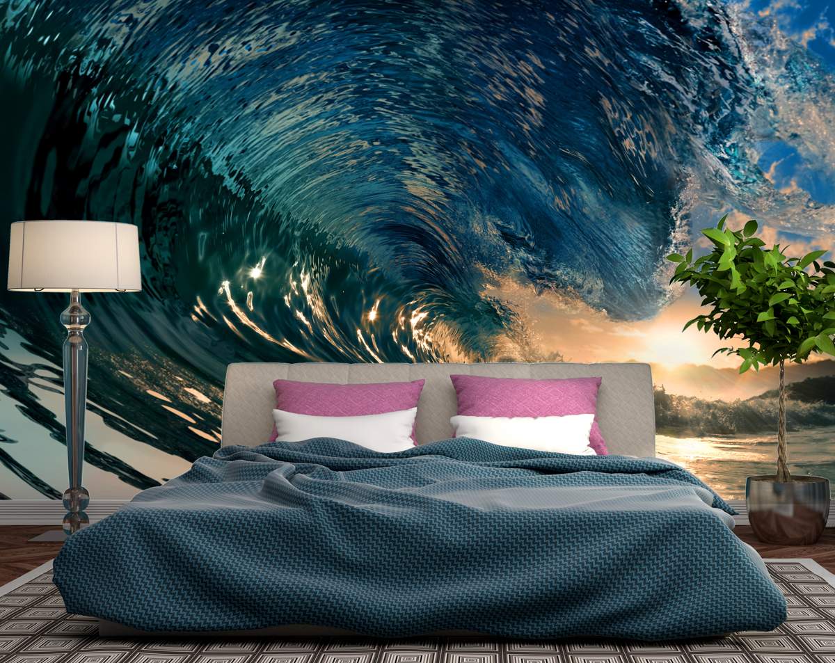 The Perfect Wave Mural Ocean 3D Wallpaper