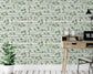 Mint Leaf Stripes Decorative Wallpaper Rolls