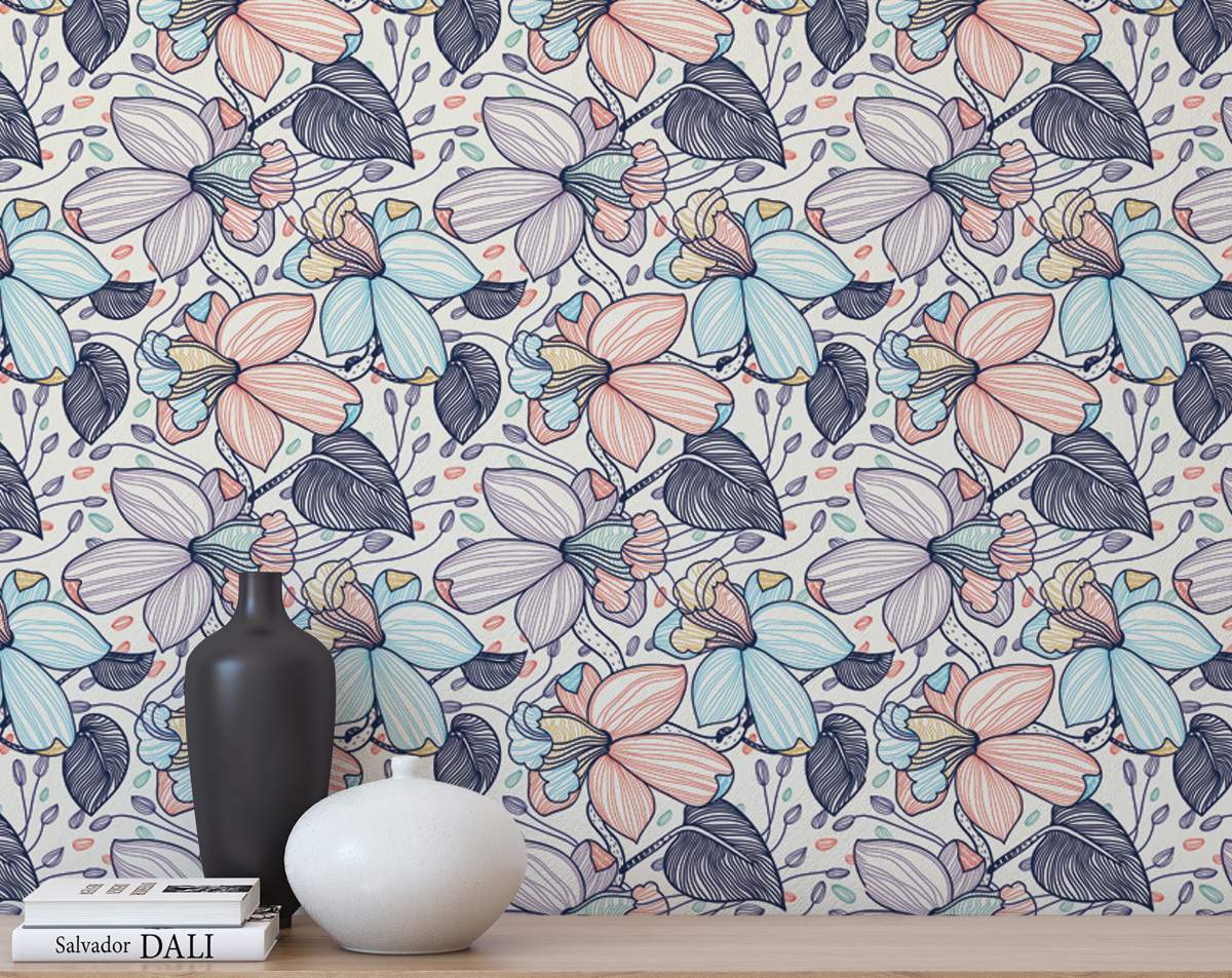 Floral Pattern Wallpaper Rolls For Bedroom, and Living Room