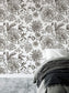 Peonies and Roses Floral Black Flowers Leaves Wallpaper Rolls