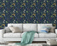 Botanical Beauty Floral Lily Bloom Butterfly Wall Design Flower Wallpaper