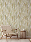Stylish Trendy Beige Feathers Hand Drawn Wallpaper Rolls