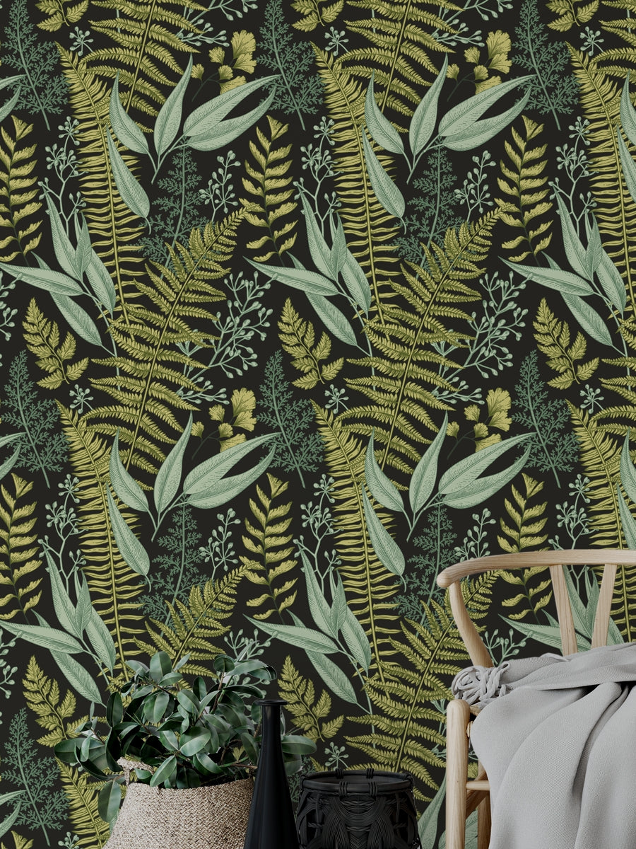 Botanical Leaves Wallpaper