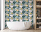 Yellow, Green And White Palm tree Leafs Wallpaper Rolls
