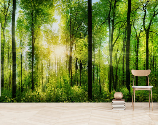 Living Room - Forest Landscape 3D Nature Wallpaper
