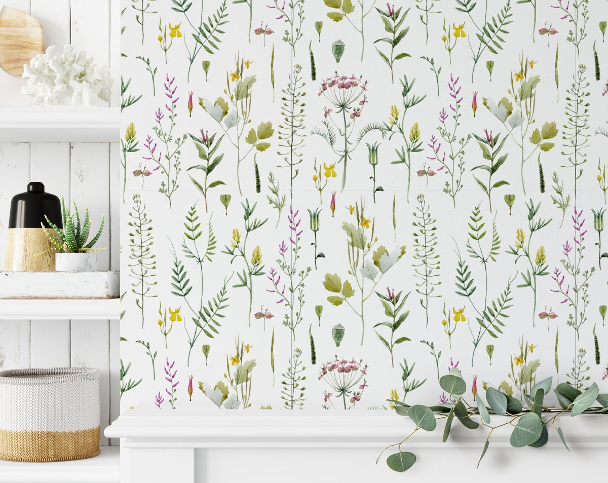 Vintage Botanical Wallpaper For Home Bedroom Rolls Wallpaper