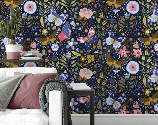 Colourfull Butterfly KIds Room Wallpaper Rolls