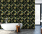 Breezy Leaves Wallpaper Green Leaves Wall Design Botanical Wallpaper