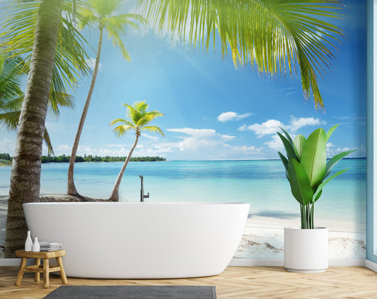 Ocean beach nature wallpaper, Sea wallpaper, Bedroom wallpaper, Customized Wallpaper