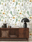 Hand Drawn Wild Flowers Botanical Wallpaper Wall Design