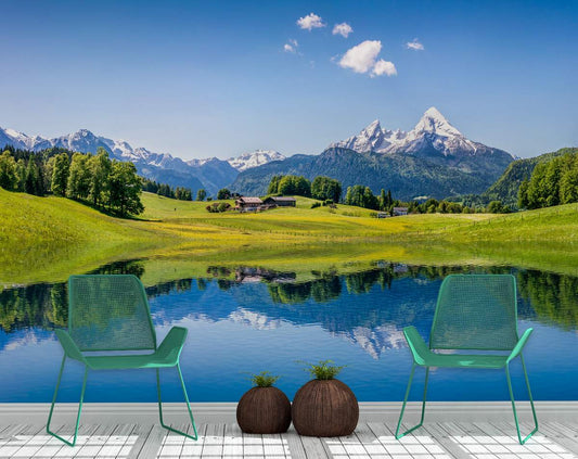 Lake and Forest Landscape Custom Wallpaper