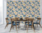 Hand Painted Watercolour White and Yellow Flowers Wallpaper Rolls