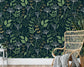 Vintage Green Leaves Tropical Wallpaper