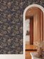 Golden rose floral wallpaper - view 2