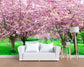 Pink Flowers Tree Forest Wallpaper