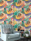 Abstract Tropical Leaves Color Wallpaper Rolls