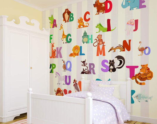 Abc Wallpaper Animals Alphabets 3D Wallpaper