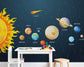 Solar system 3D wallpaper for kids room - view 2