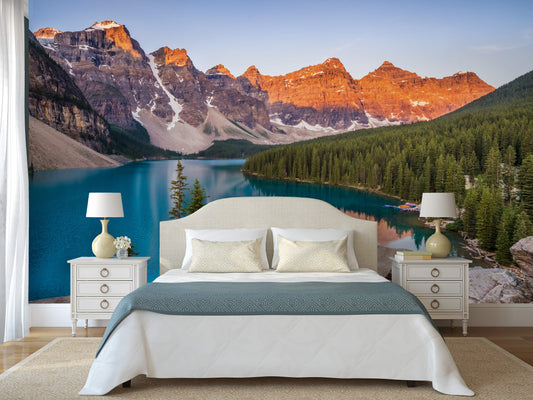 Nature Mountain Forest & River 3D Wallpaper