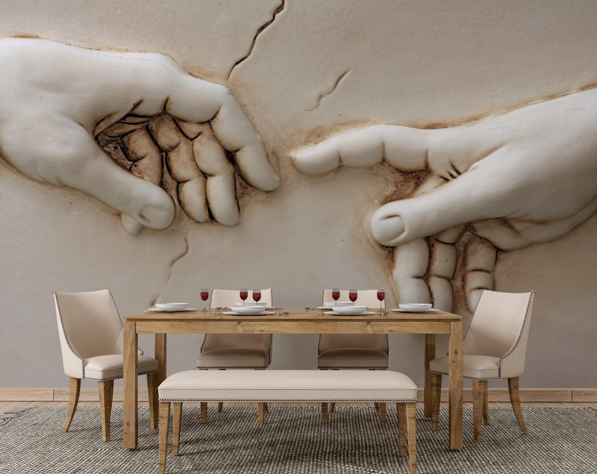 Two Hand 3D Wall Mural Wallpaper