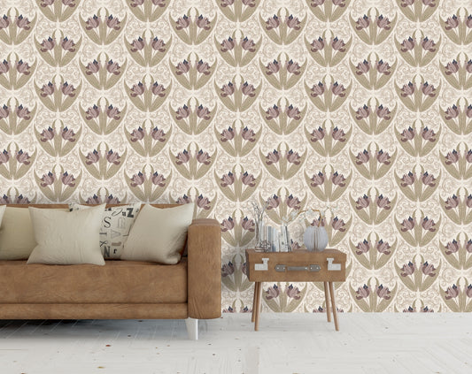 Vintage Dutch Tulips” Wallpaper