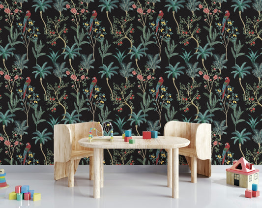 Vintage garden lemon fruit tree, rose tree, plant, wallpaper