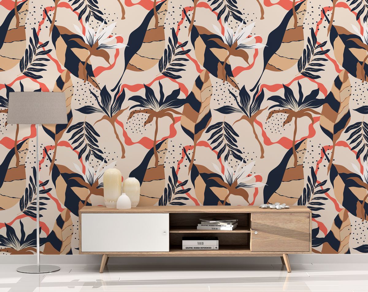 Abstract Exotic Jungle Wallpaper Rolls