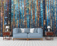 Winter snowfall forest 3D wallpaper
