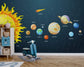 Solar system 3D wallpaper for kids room - view 3