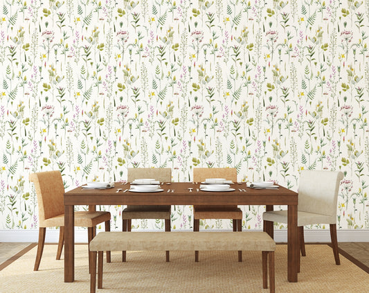 Vintage Botanical Wallpaper For Home Bedroom Rolls Wallpaper