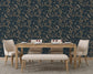 Half Moon and Star with Leaves Wallpaper Rolls