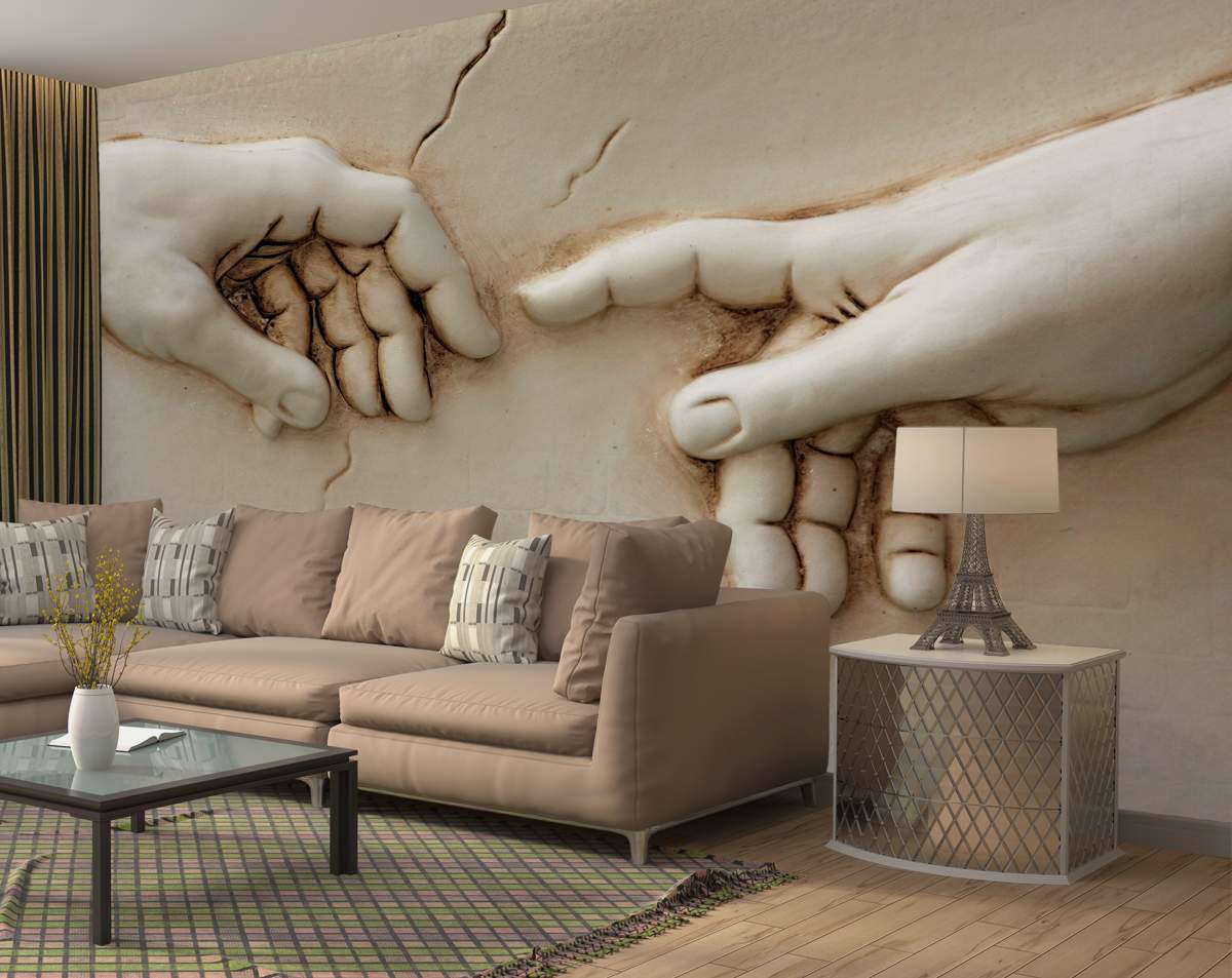 Two Hand 3D Wall Mural Wallpaper