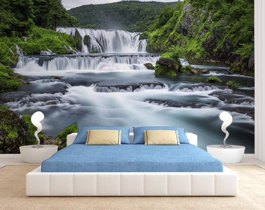 Bedroom - Marvelous Waterfall 3D Wallpaper