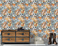 Hand Drawn Watercolour Flowers Floral Bedroom Wallpaper