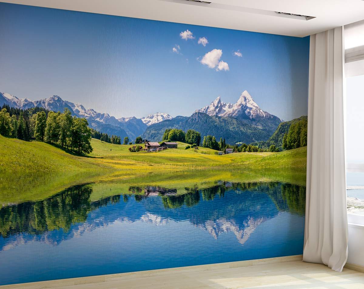 Lake and Forest Landscape Custom Wallpaper