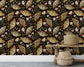 Butterfly and wild chamomile flower wallpaper