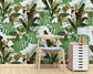 Orchid Palm Banana Leaves Wallpaper Rolls