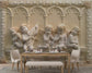 Dining Room - Five Little Marble Angel with Wings Wallpaper 3d Wall Mural