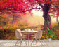 Pink floral tree forest wallpaper - view 2