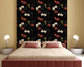 Dark Botanical Blooming garden Wallpaper