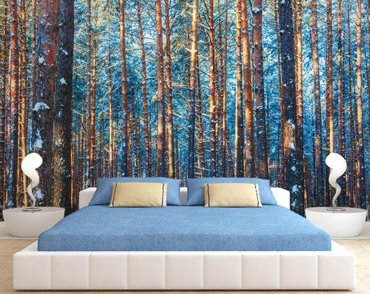 Winter Snowfall Forest 3D Wallpaper