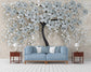 Black and grey 3D tree wallpaper - view 3